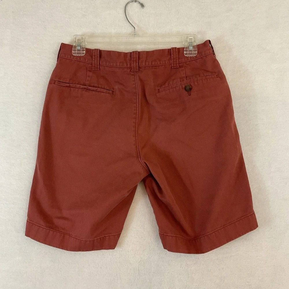 J Crew Gramercy Shorts Men's‎ 30 Rust Red Flat Front Chinos Cotton Casual